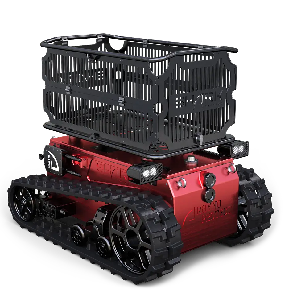 Rhyno Protect transport basket carrying firefighting equipment