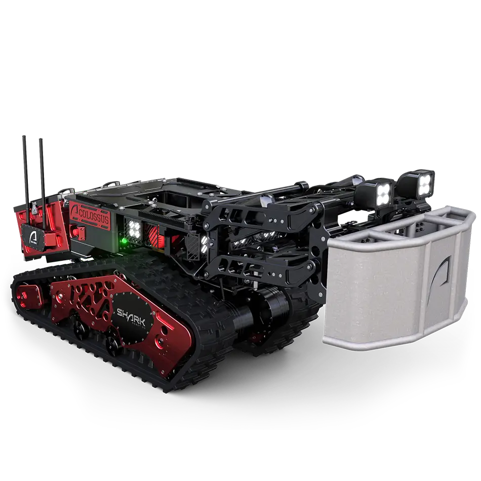 Colossus robot with motorized bull bar